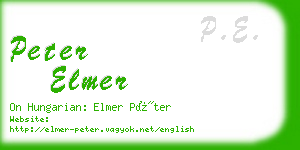 peter elmer business card